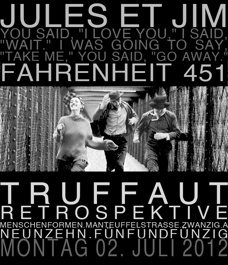 ¬© Truffaut-Retrospektive I+II, Ankündigungsflyer